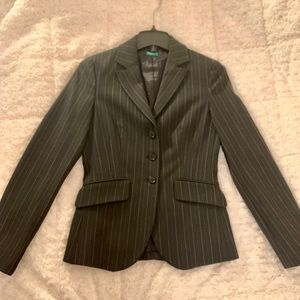 Benetton Striped Single-Breasted Jacket